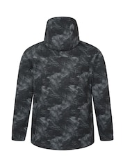 Mountain Warehouse Grey Exodus Printed Mens Showerproof Softshell Jacket - Image 3 of 5