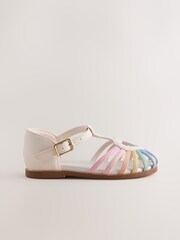 Multi Pastel Standard Fit (F) Fisherman Heart Occasion Sandals - Image 5 of 8
