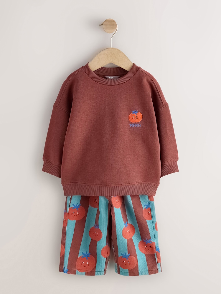 Red/Blue Long Sleeve Top and Trousers Set (3mths-7yrs) - Image 1 of 5 Red/Blue Long Sleeve Top and Trousers Set (3mths-7yrs) - Image 1 of 5