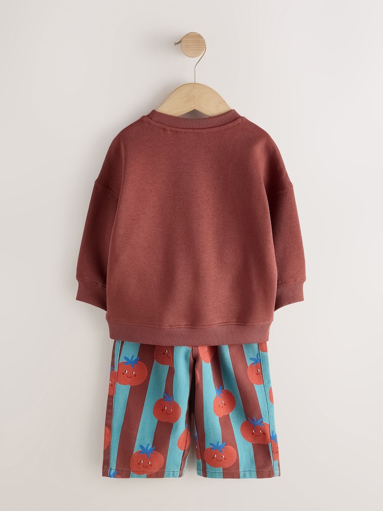 Red/Blue Long Sleeve Top and Trousers Set (3mths-7yrs) - Image 2 of 5 Red/Blue Long Sleeve Top and Trousers Set (3mths-7yrs) - Image 2 of 5