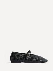 Czarny - Linzi Debut Handwoven Ballet Flats - Obraz 2 z 5