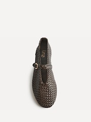 Brązowy - Linzi Debut Handwoven Ballet Flats - Obraz 4 z 5