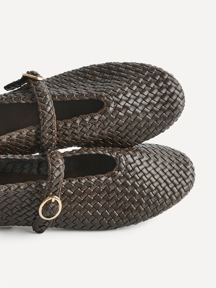 Brązowy - Linzi Debut Handwoven Ballet Flats - Obraz 5 z 5 Brązowy - Linzi Debut Handwoven Ballet Flats - Obraz 5 z 5