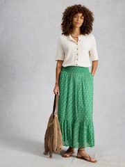 White Stuff Green Yuri Maxi Skirt - Image 1 of 6