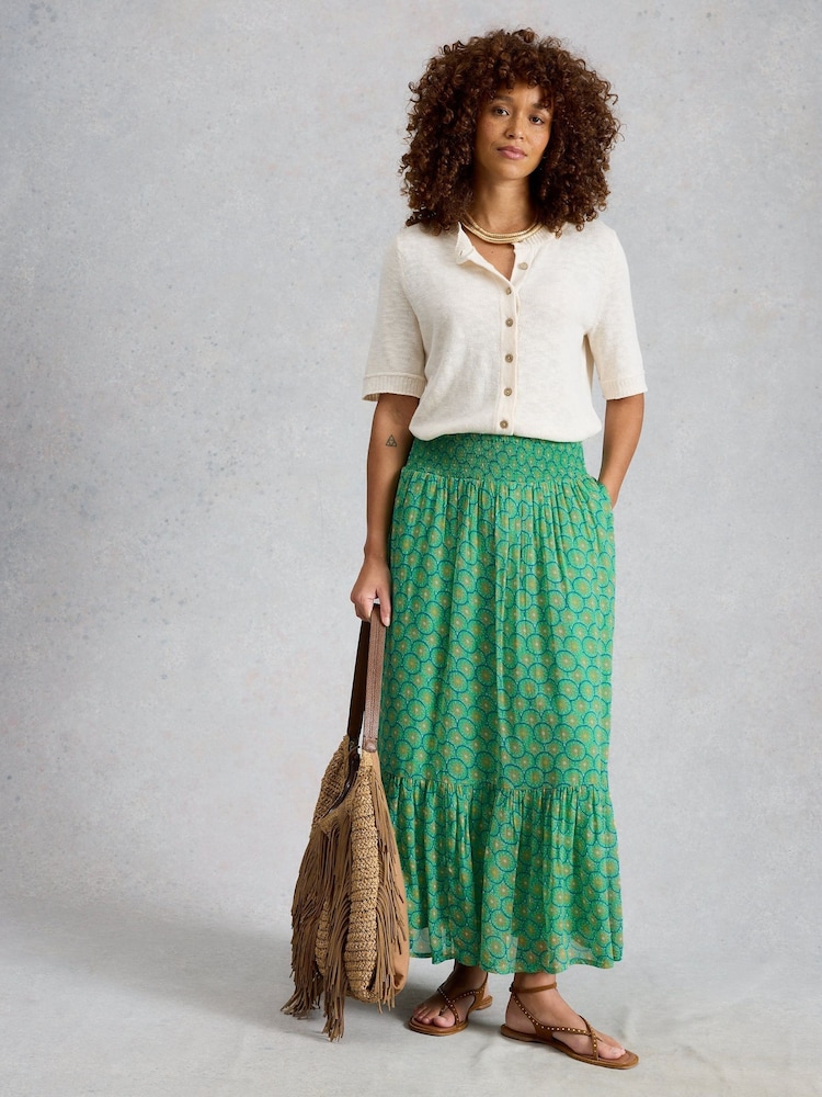 White Stuff Green Yuri Maxi Skirt - Image 1 of 6