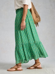 White Stuff Green Yuri Maxi Skirt - Image 4 of 6