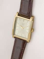 Gold Croc Leather Embossed Strap Watch - Image 5 of 5