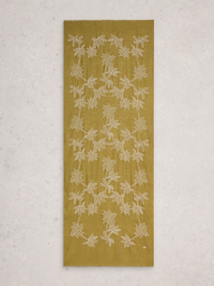 وشاح مطرز بسيط من White Stuff - Image 2 of 3