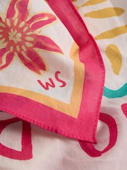 White Stuff Green Ellie Square Printed Scarf - Image 3 of 3