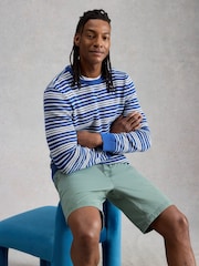 White Stuff Blue Attadale Crew Neck Thin Stripe Jumper - Image 1 of 6