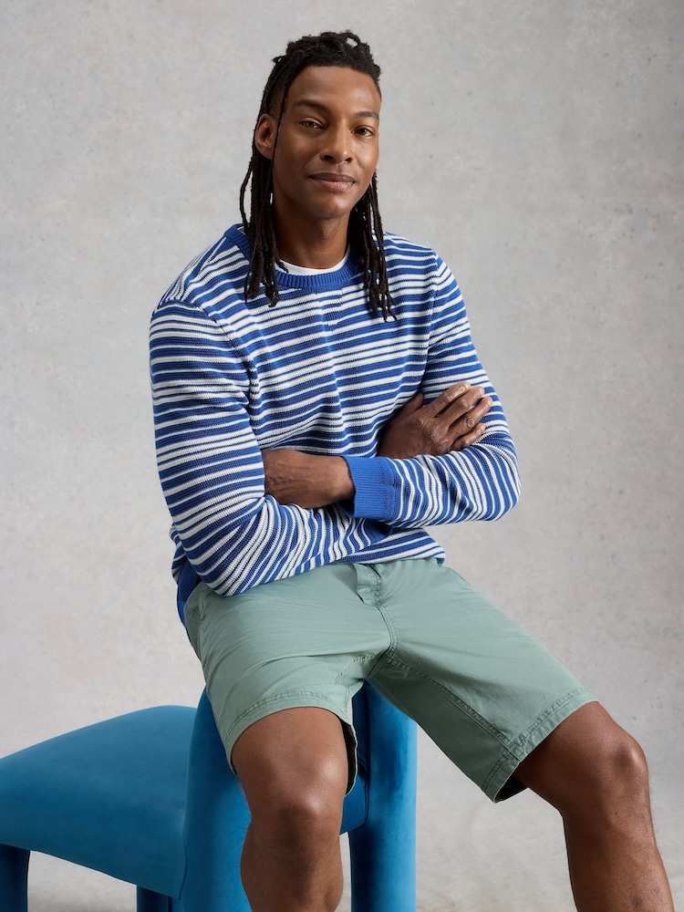 White Stuff Blue Attadale Crew Neck Thin Stripe Jumper - Image 1 of 6 White Stuff Blue Attadale Crew Neck Thin Stripe Jumper - Image 1 of 6