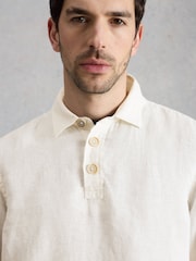 White Stuff White Carlton Linen Pop Over Shirt - Image 2 of 6