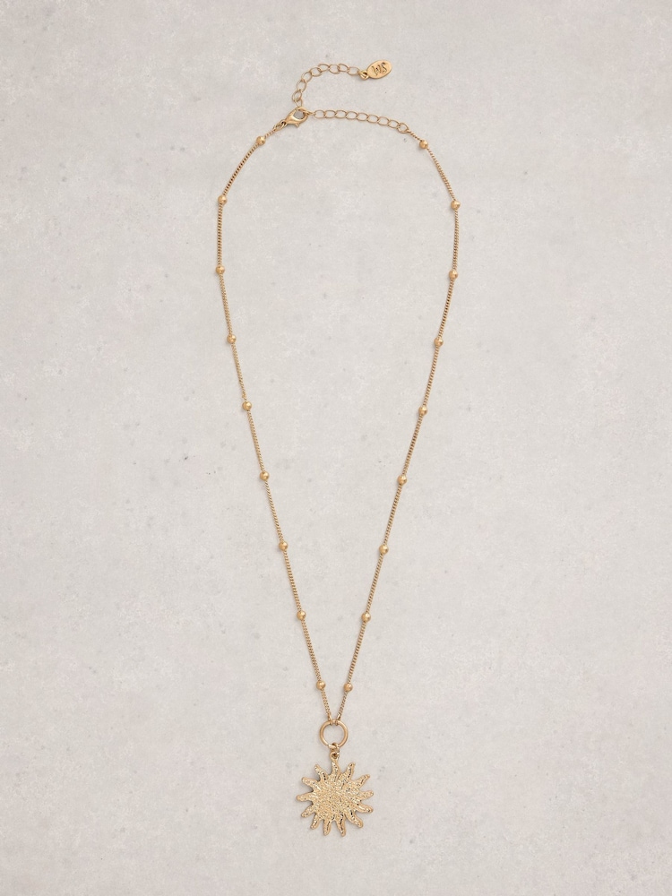 White Stuff Gold Tone Marisol Sun Necklace - Image 1 of 2
