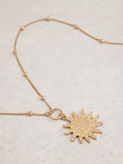 White Stuff Gold Tone Marisol Sun Necklace - Image 2 of 2