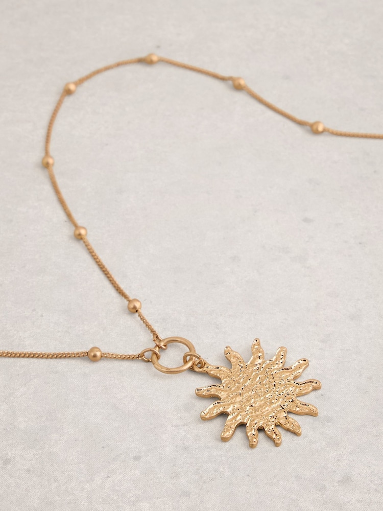 White Stuff Gold Tone Marisol Sun Necklace - Image 2 of 2