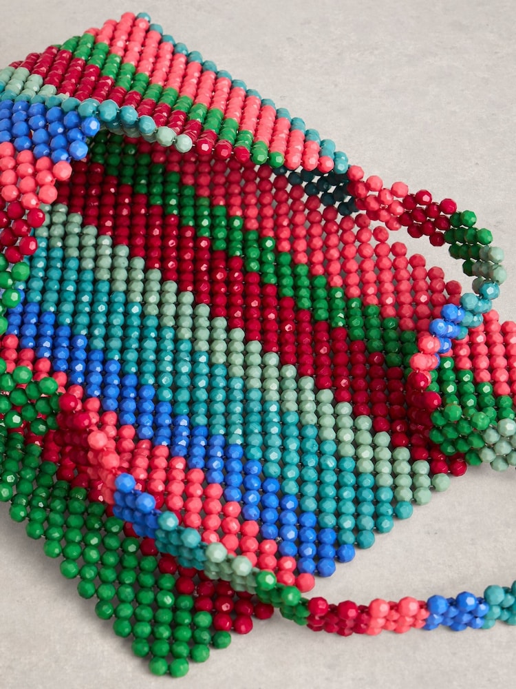 White Stuff Green Bea Beaded Shoulder Bag - Image 4 of 4