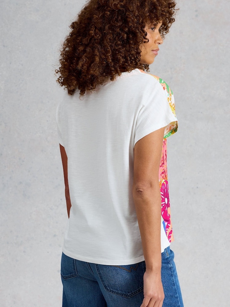 White Stuff Yellow Woven Mix T-Shirt - Image 2 of 6