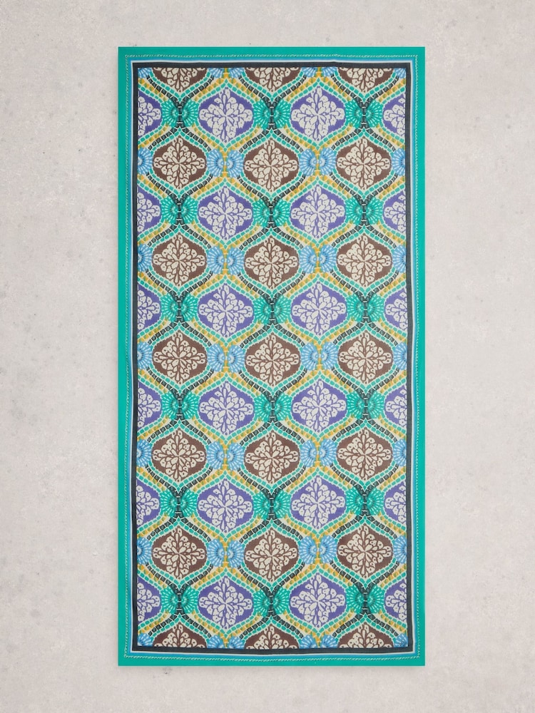 أزرق - وشاح شاطئي من القطن من White Stuff - Image 1 of 3 أزرق - وشاح شاطئي من القطن من White Stuff - Image 1 of 3