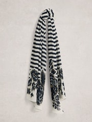 White Stuff Blue Lily Printed Scarf - Image 1 of 3