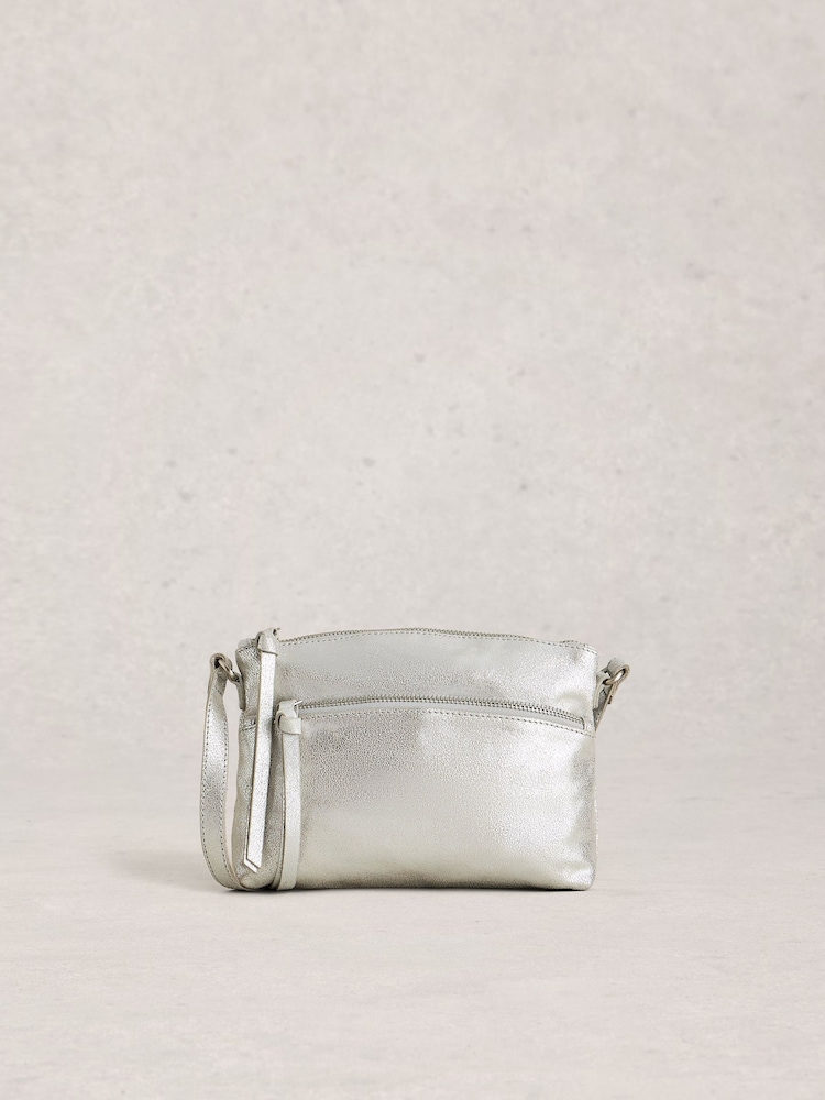 White Stuff Silver Hollie Mini Cross-Body Bag - Image 1 of 4 White Stuff Silver Hollie Mini Cross-Body Bag - Image 1 of 4