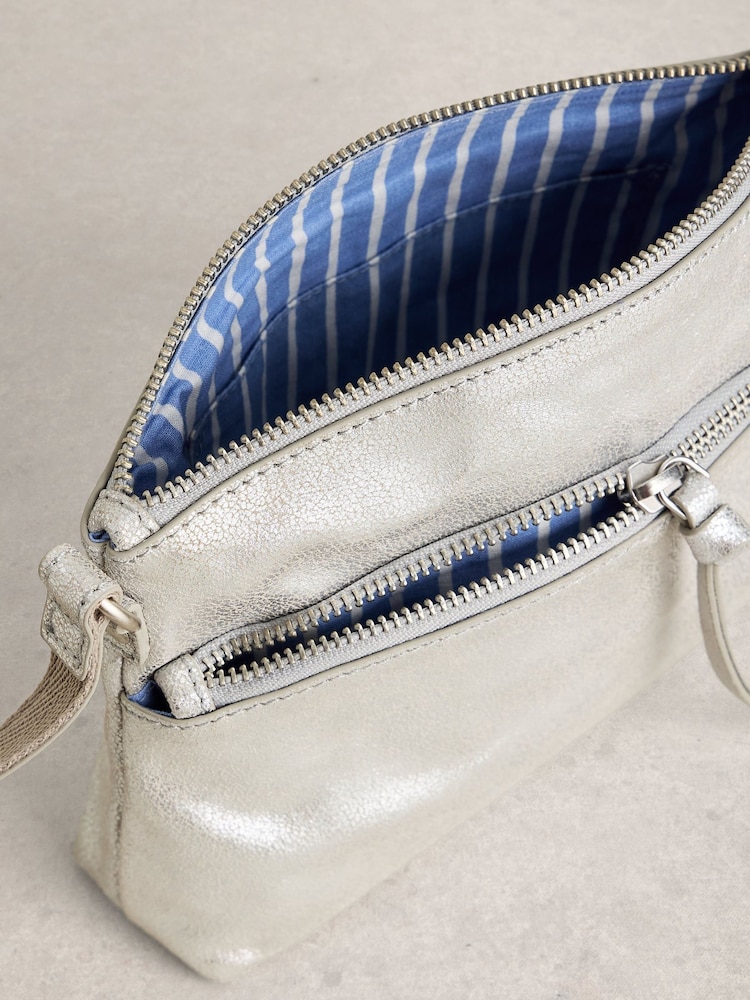 White Stuff Silver Hollie Mini Cross-Body Bag - Image 4 of 4 White Stuff Silver Hollie Mini Cross-Body Bag - Image 4 of 4