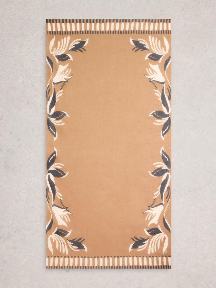 White Stuff Brown Cotton Beach Scarf - Image 1 of 3