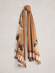 White Stuff Brown Cotton Beach Scarf - Image 2 of 3
