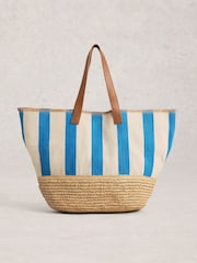 White Stuff Blue Mia Canvas Tote Bag - Image 2 of 4
