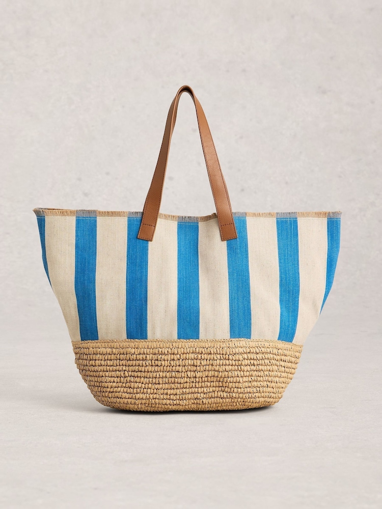 White Stuff Blue Mia Canvas Tote Bag - Image 2 of 4