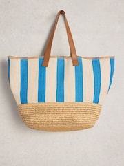 White Stuff Blue Mia Canvas Tote Bag - Image 3 of 4