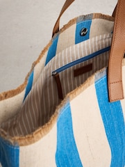 White Stuff Blue Mia Canvas Tote Bag - Image 4 of 4