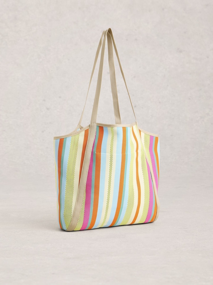 White Stuff Yellow Meadow Mesh Shoulder Bag - Image 1 of 4