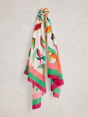 White Stuff Green Cotton Beach Scarf - Image 1 of 3