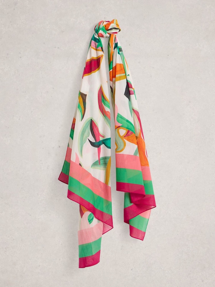 White Stuff Green Cotton Beach Scarf - Image 1 of 3 White Stuff Green Cotton Beach Scarf - Image 1 of 3