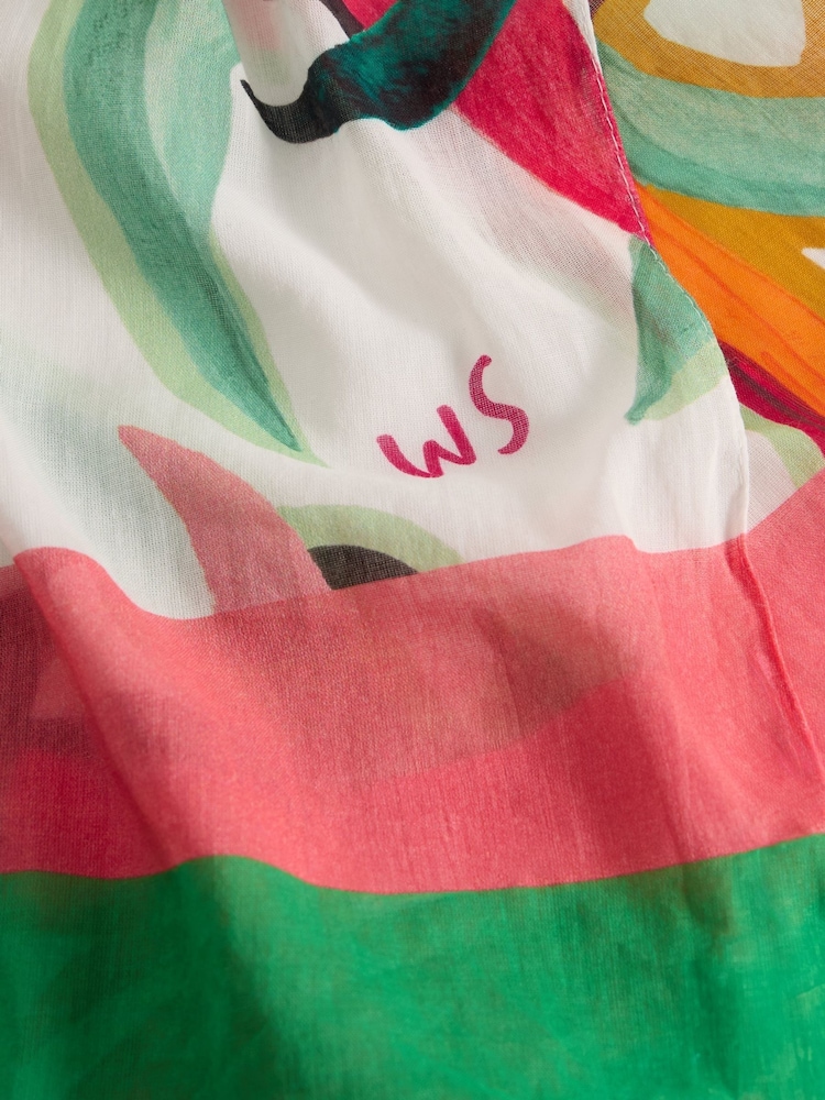 White Stuff Green Cotton Beach Scarf - Image 3 of 3 White Stuff Green Cotton Beach Scarf - Image 3 of 3