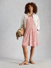 White Stuff Pink Ria Jersey Shirt Dress - Image 1 of 6
