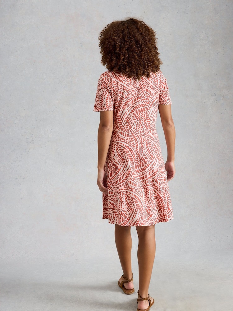 White Stuff Pink Ria Jersey Shirt Dress - Image 2 of 6