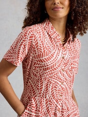 White Stuff Pink Ria Jersey Shirt Dress - Image 4 of 6