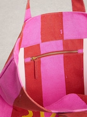 White Stuff Pink Canvas Summer Stuff Bag - Image 4 of 4