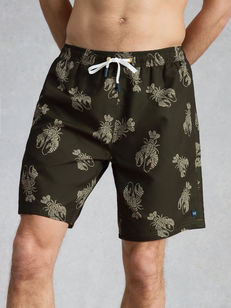 White Stuff Green Ventnor Shrimp Swim Shorts - Image 1 of 6