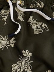 White Stuff Green Ventnor Shrimp Swim Shorts - Image 6 of 6