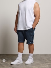BadRhino Big & Tall Blue Jersey Cargo Shorts - Image 1 of 6