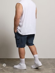 BadRhino Big & Tall Blue Jersey Cargo Shorts - Image 3 of 6
