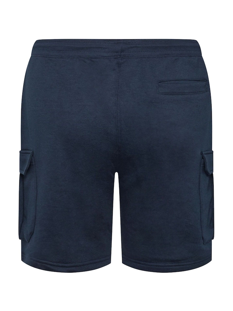 BadRhino Big & Tall Blue Jersey Cargo Shorts - Image 6 of 6 BadRhino Big & Tall Blue Jersey Cargo Shorts - Image 6 of 6