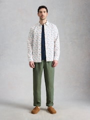 White Stuff White Salcombe Ls Beach Print Shirt - Image 2 of 6