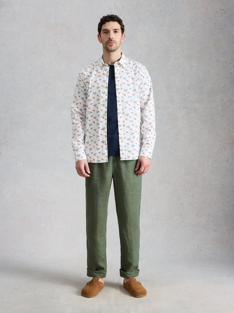 White Stuff White Salcombe Ls Beach Print Shirt - Image 2 of 6