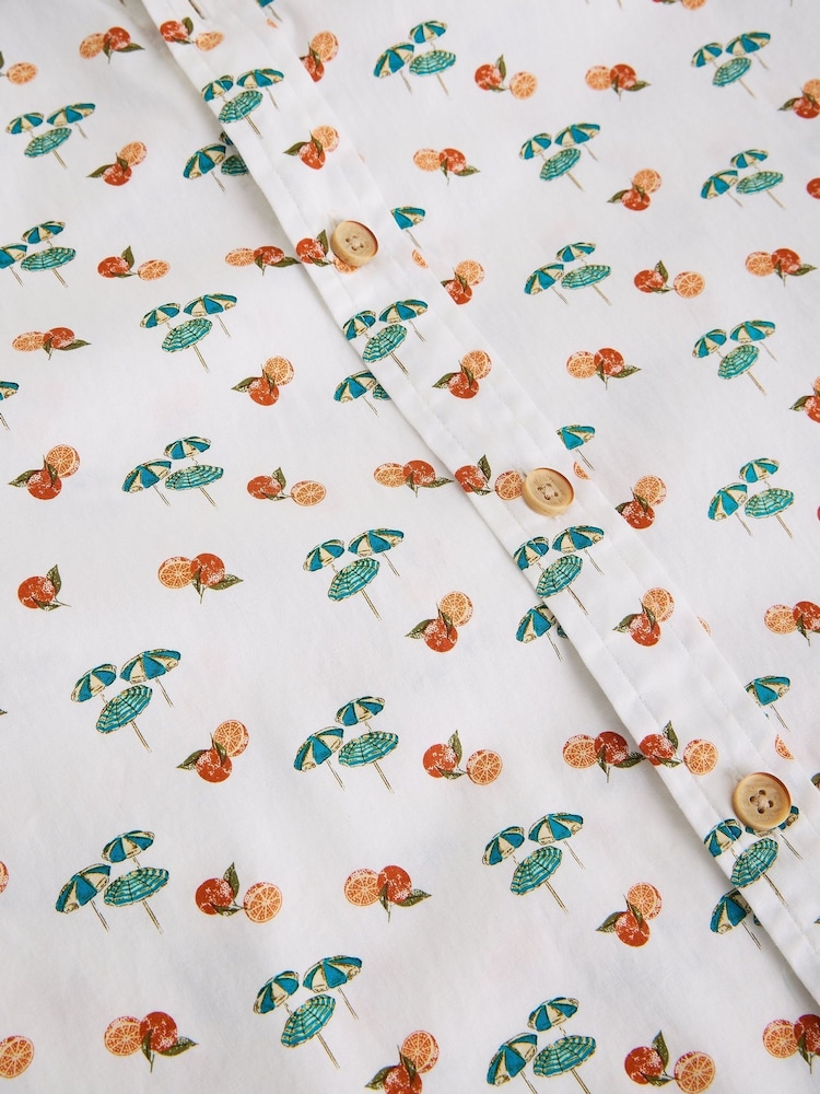 White Stuff White Salcombe Ls Beach Print Shirt - Image 6 of 6