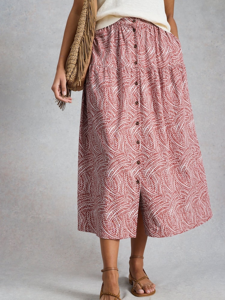 White Stuff Pink Dana Jersey Maxi Skirt - Image 1 of 6