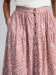 White Stuff Pink Dana Jersey Maxi Skirt - Image 4 of 6