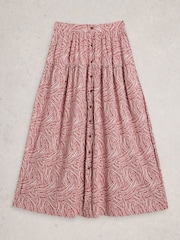 White Stuff Pink Dana Jersey Maxi Skirt - Image 5 of 6